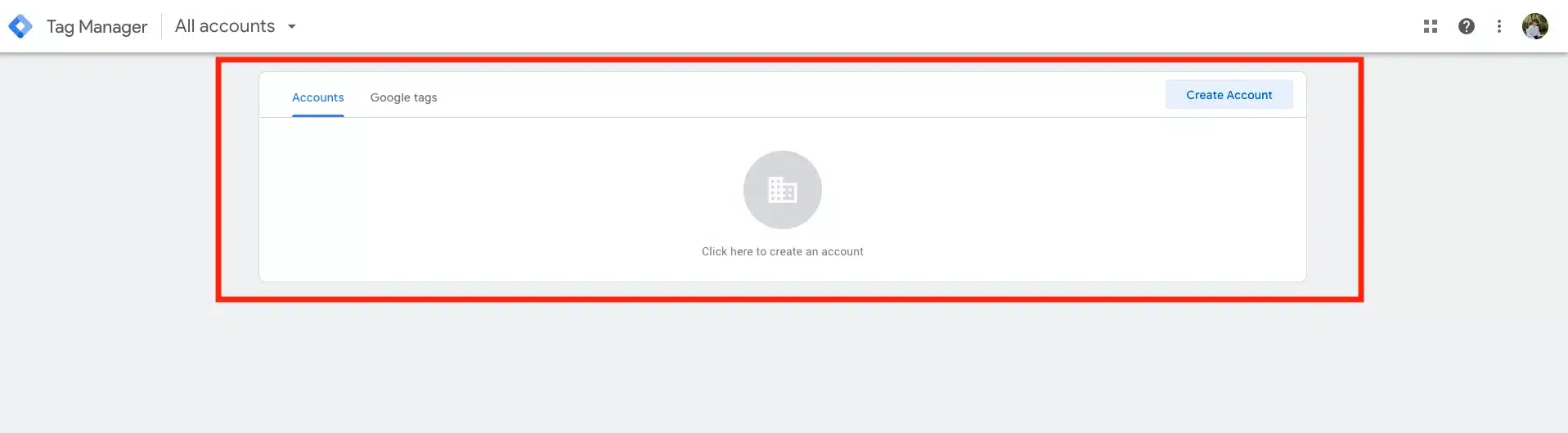 การสร้างบัญชี Google Tag Manager ก่อนการติดตั้ง